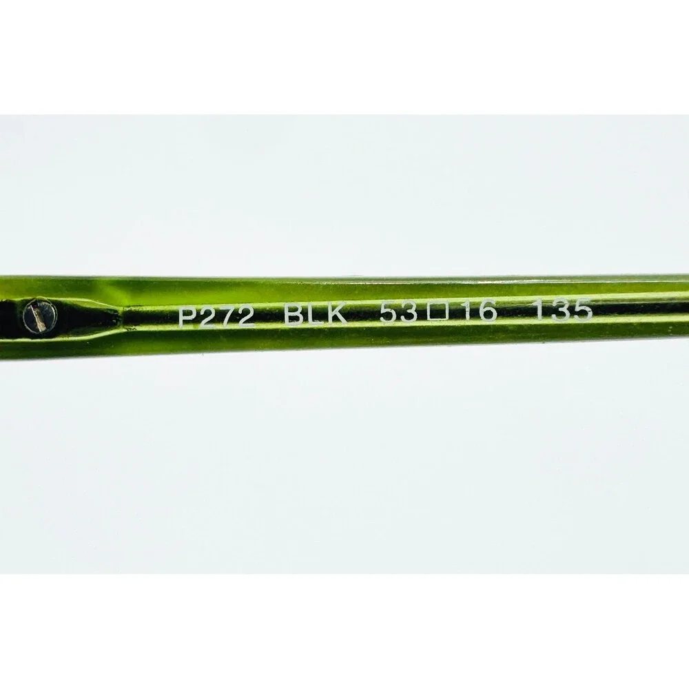 Phoebe Eyeglasses Frames Womens Black Green Floral Semi Rimless P272 53-16-135